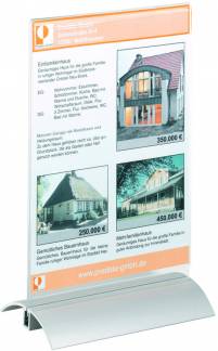 Durable Presenter A4 brochureholder sølv/klar 