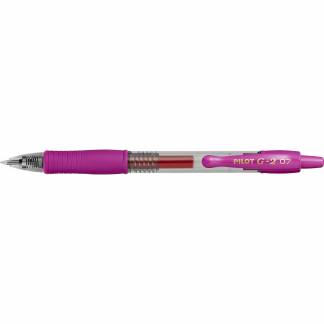 Pilot G2 gelpen med 0,7 mm spids i skrivefarven pink 