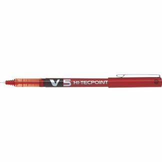 Pilot V5 Hi-Techpoint kuglepen 0,5mm rød 