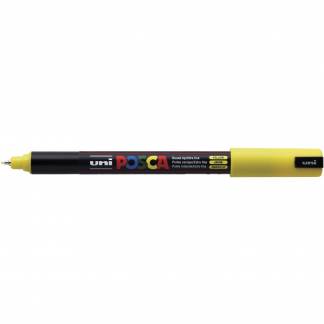 Uni Posca 1MR marker med ultrasmal skrivespids på 0,7 mm i farven gul 