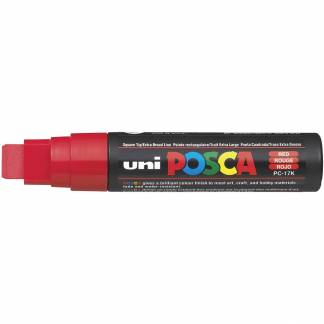 Uni Posca 17K ekstra bred paintmarker med 15 mm spids i farven rød 