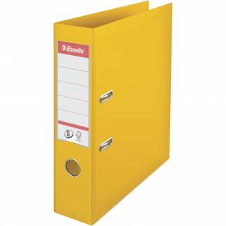 Esselte No. 1 brevordner i A4 med 75 mm rygbredde i farven gul 