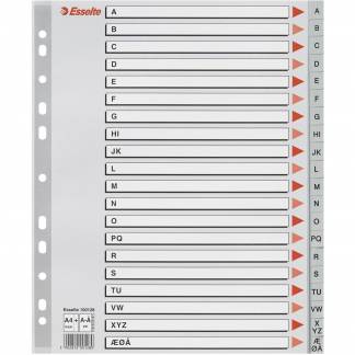 Register Esselte A4+ A-Å Grå Plast 