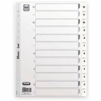Elba Strong-Line register A4 12-1 grå 
