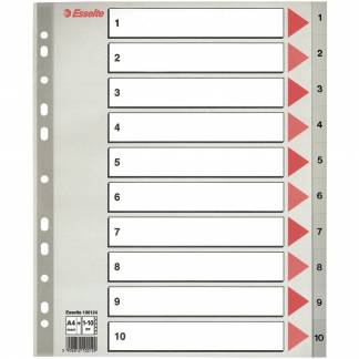 Register Esselte A4+ 1-10 Grå Plast