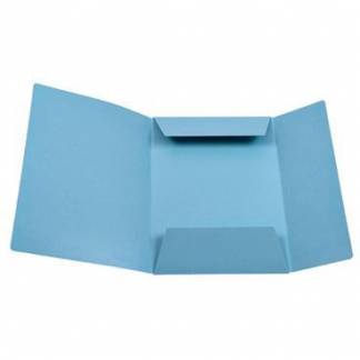 Ferco dokumentmappe med 3 klapper i A4 i farven blå 