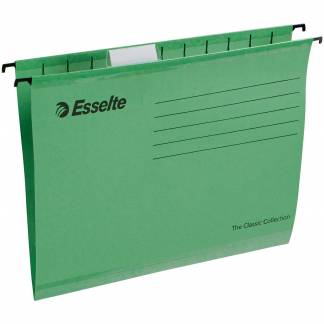 Esselte Classic forstærket Folio hængemappe inkl. fane i A4+ grøn 