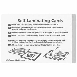 BNT selvklæbende lamineringskort 66x100 mm 
