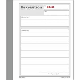 Mayland rekvisitionsblanket 108x150mm