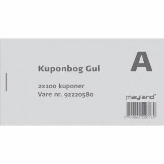 Mayland kuponbog med 2 x 100 blade i gul