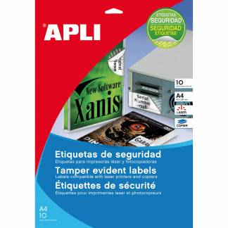 Apli 45,7 x 21,2 mm plomberingsetiketter 