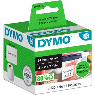 Dymo LabelWriter etiketter 54x70mm hvid 