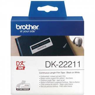 Brother DK22211 plastetiket 29mmx15m hvid 