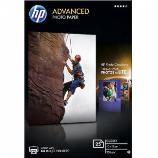 HP Advanced Glossy fotopapir 15x10cm 250g 25ark 