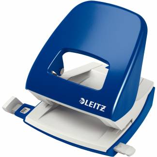 Leitz 5008 hulapparat med anlægsskinne i blå 