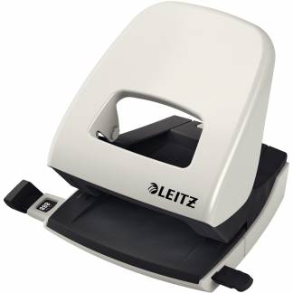 Leitz 5008 hulapparat med anlægsskinne i grå 