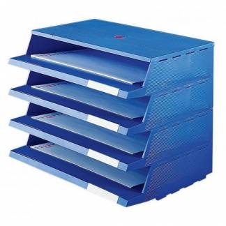 Twinco Panorama tværvendt brevbakkesæt i C4 med 4 bakker i farven blå 