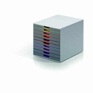 Durable VARICOLOR® skuffeboks med 10 skuffer i farven grå 