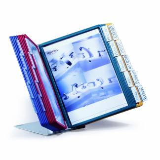 Durable VARIO TABLE 20 registersystem bordmodel i A4 med 20 lommer i farver