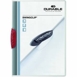 Durable SWINGCLIP klemmappe i A4 i farven rød 