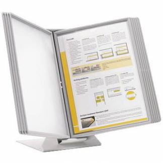 BNT registersystem bord model Model C til 20 lommer i A4 i farven gr&aring; 