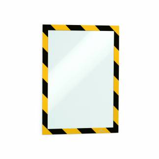 Durable Duraframe Security magnetramme i A4 vandret i farverne gul og sort 