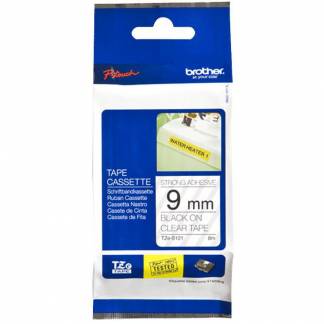 Brother TZE tape 9mm sort/klar 