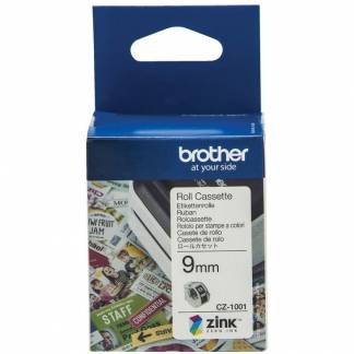 Brother CZ1001 labeletiket 9mmx5m hvid 