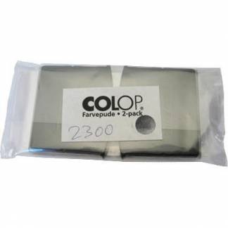 COLOP 6/2300 stempelpude med sort farve i 2-pak 