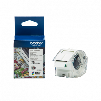Brother CZ1004 labeletiketter 25mmx5m hvid 