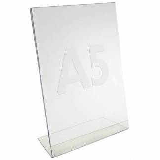 TWINCO Twin Agenda akryldisplay med L-fod til A5-format 