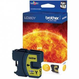 Brother LC980Y Gul Bl&aelig;kpatron, 250 sider