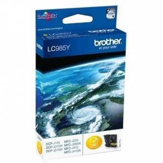 Brother LC985Y Gul Bl&aelig;kpatron, 300 sider