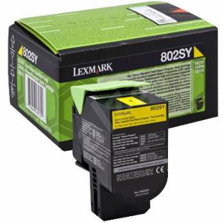 Lexmark 80C2SY0 Gul Lasertoner, 2.000 sider