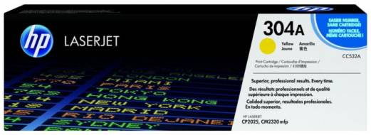 HP 304A CC532A Gul Lasertoner, 2.800 sider