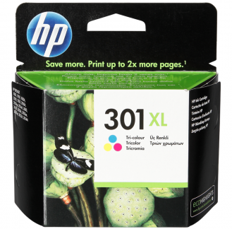 HP 301XL CH564EE 3-i-1 Farve Bl&aelig;kpatron, 330 sider 