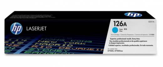 HP 126A CE311A Cyan Lasertoner, 1.000 sider