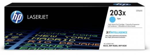 HP 203X CF541X Cyan Lasertoner, 2.500 sider