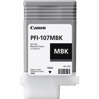 Canon PFI-107MBK 6704B001AA Mat Sort Bl&aelig;kpatron, 130 ml 