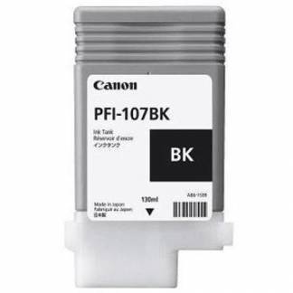 Canon PFI-107BK 6705B001AA Sort Blækpatron, 130 ml 