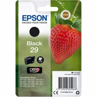 Epson 29 C13T29814012 Sort Bl&aelig;kpatron, 175 sider