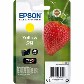 Epson 29 C13T29844012 Gul Bl&aelig;kpatron, 180 sider