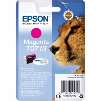 Epson T0713 C13T07134012 Magenta Bl&aelig;kpatron, 250 sider