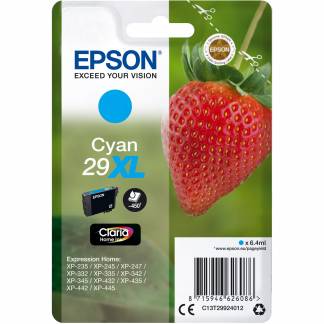 Epson 29XL C13T29924010 Cyan Bl&aelig;kpatron, 450 sider