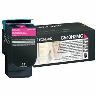 Lexmark 0C540H1MG Magenta Lasertoner, 2.000 sider