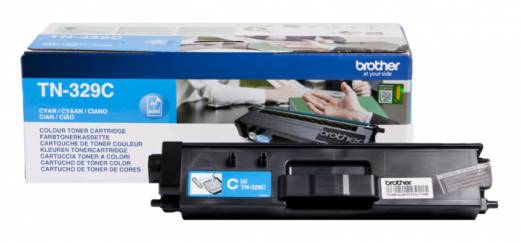 Brother TN329C Cyan Lasertoner, 6.000 sider