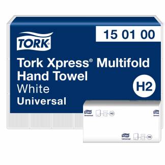 Tork 150100 Xpress håndklædeark 2lags H2 hvid 4830ark 