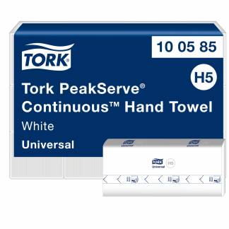 Tork 100585 PeakServe håndklædeark H5 hvid 4920ark 