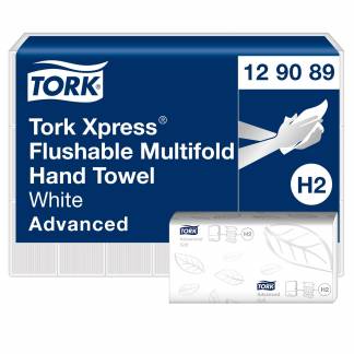 Tork 129089 Xpress Flushable håndklædeark H2 hvid 4200ark 