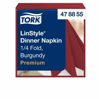 Tork 478855 Linstyle servietter 39x39cm bordeaux 50stk 